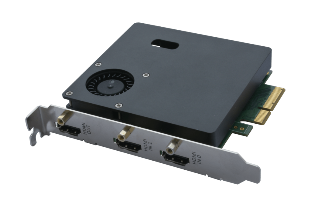 Enciris LT-312 dual HDMI 4K video capture card PCIe with real-time acquisition and low latency video processing