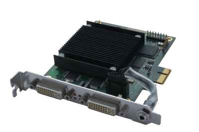 Enciris LT-124 dual channel DVI-I PCIe video capture card with hardware compression for SD and Full HD video acquisition